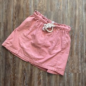 J. Crew Pink Rope Belt Paper Bag Waist Mini Skirt